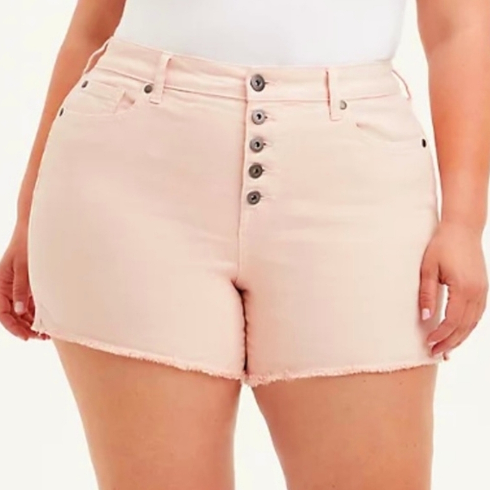 🌸 Torrid Pink Jean Shorts with Smooth Finish